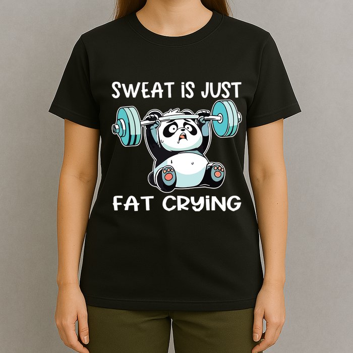 Panda Sweat Is Just Fat Crying Gym T-Shirt