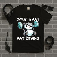 Panda Sweat Is Just Fat Crying Gym T-Shirt