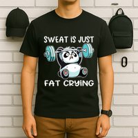 Panda Sweat Is Just Fat Crying Gym T-Shirt