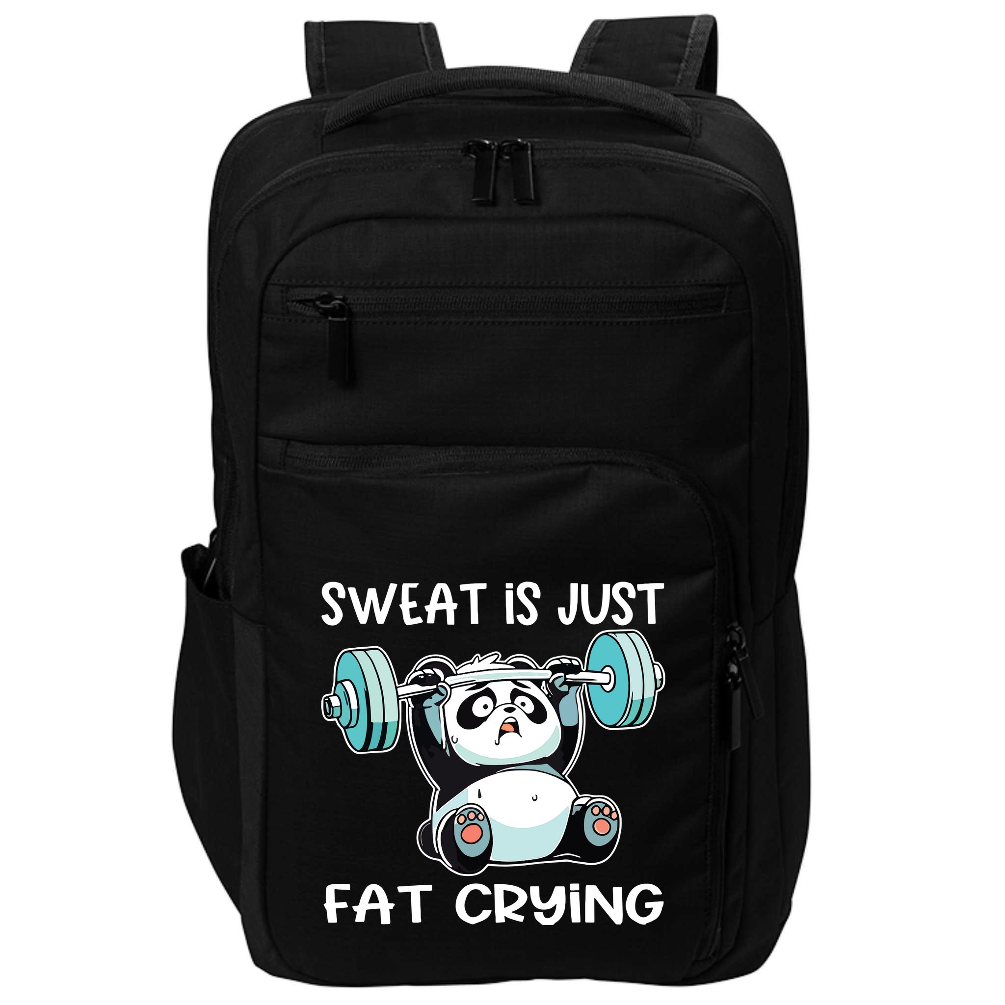 Panda Sweat Is Just Fat Crying Gym Impact Tech Backpack
