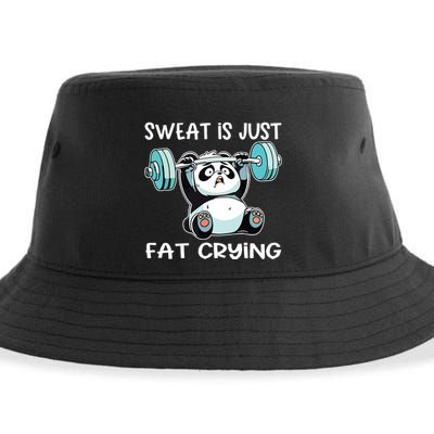 Panda Sweat Is Just Fat Crying Gym Sustainable Bucket Hat