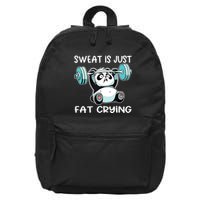 Panda Sweat Is Just Fat Crying Gym 16 in Basic Backpack