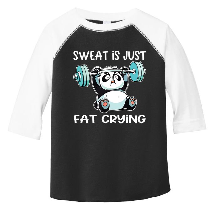 Panda Sweat Is Just Fat Crying Gym Toddler Fine Jersey T-Shirt
