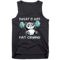 Panda Sweat Is Just Fat Crying Gym Tank Top