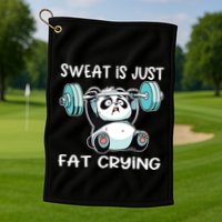 Panda Sweat Is Just Fat Crying Gym Golf Towel