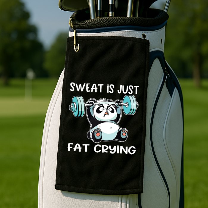 Panda Sweat Is Just Fat Crying Gym Golf Towel
