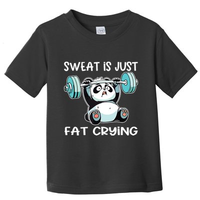 Panda Sweat Is Just Fat Crying Gym Toddler T-Shirt