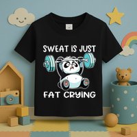 Panda Sweat Is Just Fat Crying Gym Toddler T-Shirt