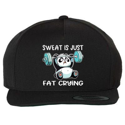 Panda Sweat Is Just Fat Crying Gym Wool Snapback Cap
