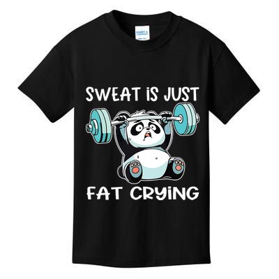 Panda Sweat Is Just Fat Crying Gym Kids T-Shirt