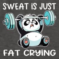 Panda Sweat Is Just Fat Crying Gym Vector Backpack