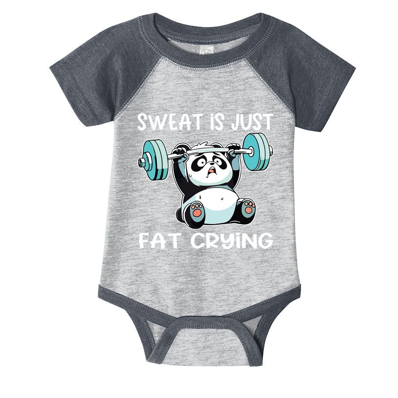Panda Sweat Is Just Fat Crying Gym Infant Baby Jersey Bodysuit