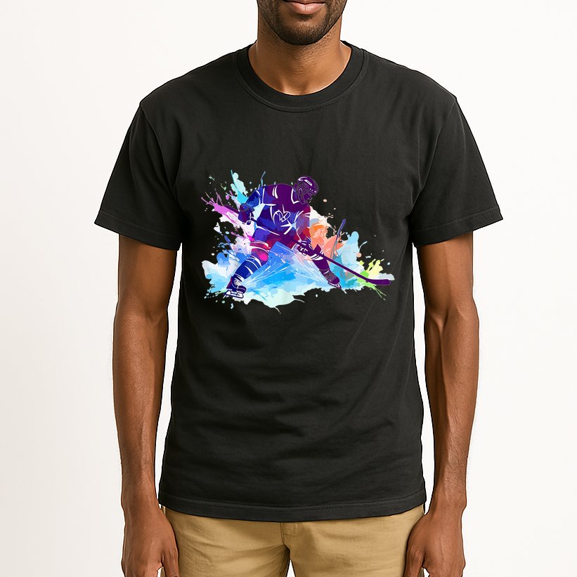 Paint Splash Ice Hockey Player Gifts Tall T-Shirt
