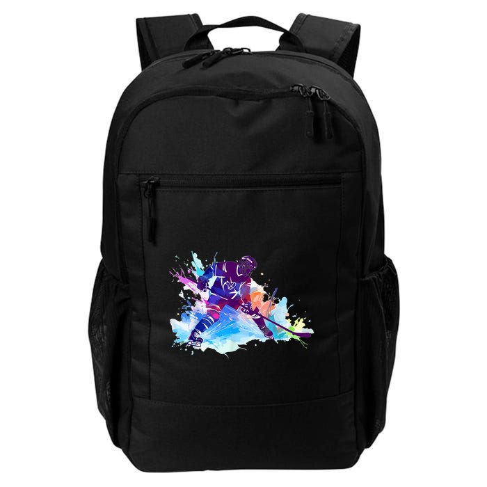Paint Splash Ice Hockey Player Gifts Backpack