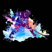 Paint Splash Ice Hockey Player Gifts Backpack
