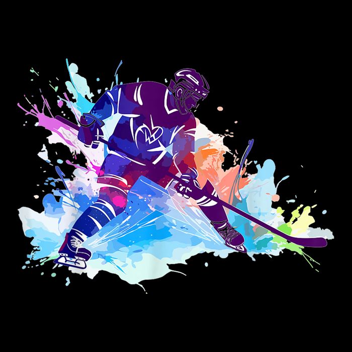 Paint Splash Ice Hockey Player Gifts Backpack