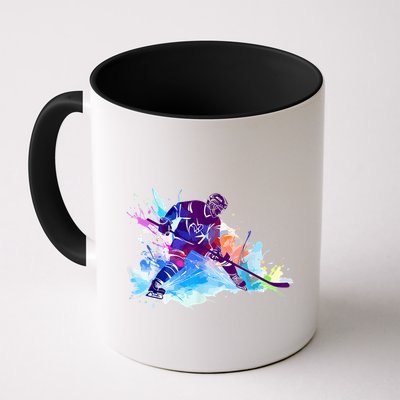 Paint Splash Ice Hockey Player Gifts Mug