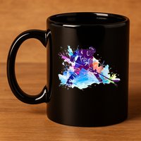 Paint Splash Ice Hockey Player Gifts 11oz C Handle Ceramic Mug