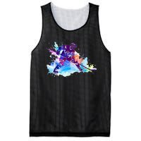 Paint Splash Ice Hockey Player Gifts Mesh Reversible Basketball Jersey Tank