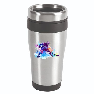 Paint Splash Ice Hockey Player Gifts 16oz Travel Tumbler