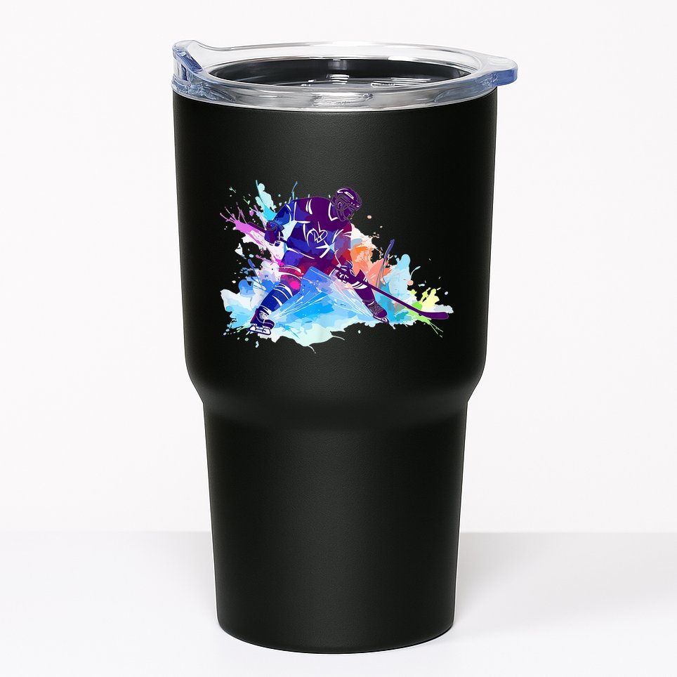 Paint Splash Ice Hockey Player Gifts Tumbler