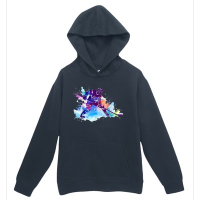 Paint Splash Ice Hockey Player Gifts Urban Pullover Hoodie