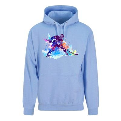 Paint Splash Ice Hockey Player Gifts Unisex Surf Hoodie