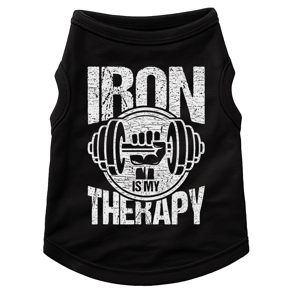 Powerlifting Strongman Iron Is My Therapy Doggie Tank