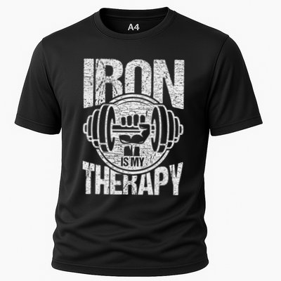 Powerlifting Strongman Iron Is My Therapy Performance Shirt