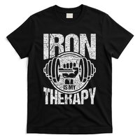 Powerlifting Strongman Iron Is My Therapy T-Shirt