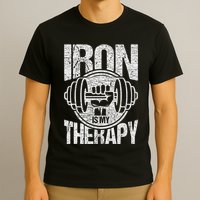 Powerlifting Strongman Iron Is My Therapy T-Shirt