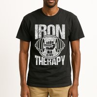Powerlifting Strongman Iron Is My Therapy Tall T-Shirt