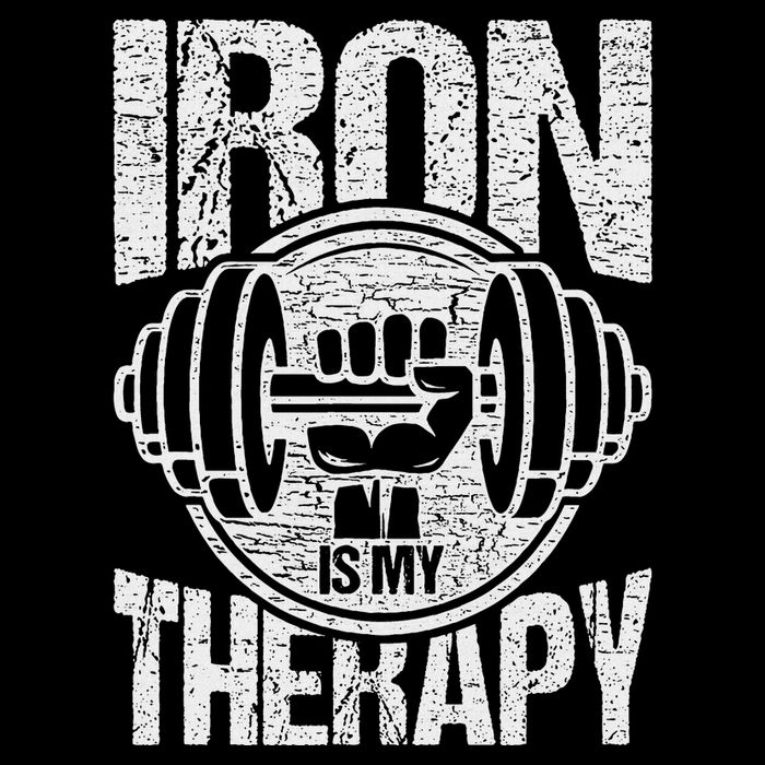 Powerlifting Strongman Iron Is My Therapy Tall T-Shirt