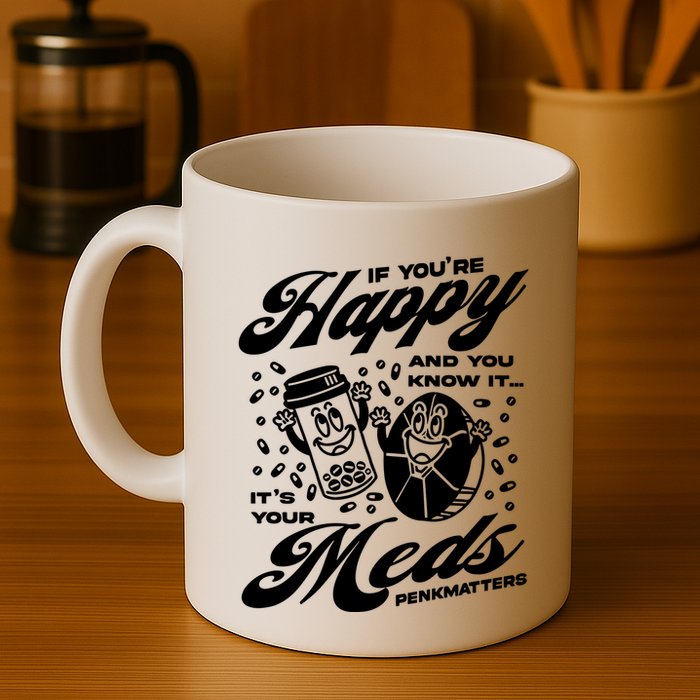 Penkmatters Store If YouRe Happy And You Know It ItS Your Meds Penkmatters Mug
