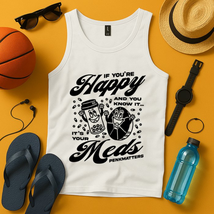 Penkmatters Store If YouRe Happy And You Know It ItS Your Meds Penkmatters Tank Top