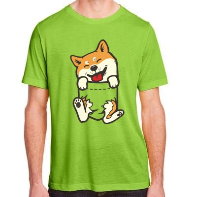 Pocket Shiba Inu Feet Cute Doge Akita Dog Lover Owner Gift Adult ChromaSoft Performance T-Shirt