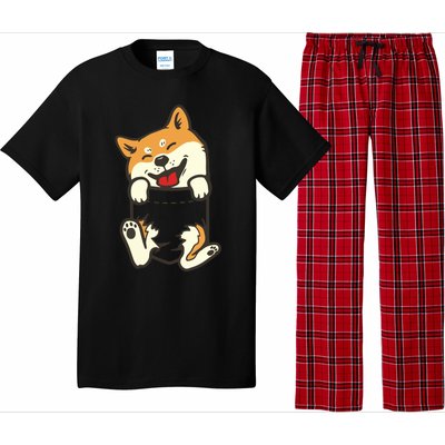 Pocket Shiba Inu Feet Cute Doge Akita Dog Lover Owner Gift Pajama Set