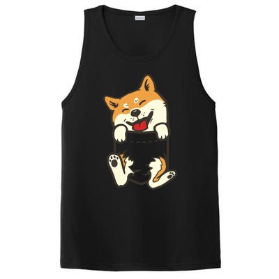 Pocket Shiba Inu Feet Cute Doge Akita Dog Lover Owner Gift PosiCharge Competitor Tank