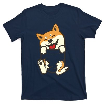 Pocket Shiba Inu Feet Cute Doge Akita Dog Lover Owner Gift T-Shirt