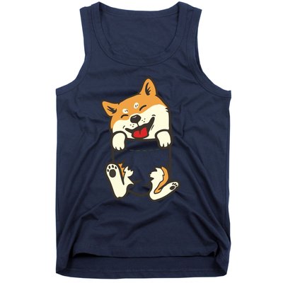 Pocket Shiba Inu Feet Cute Doge Akita Dog Lover Owner Gift Tank Top