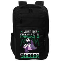 Panda Soccer I Just Love Pandas And Playing Soccer Impact Tech Backpack