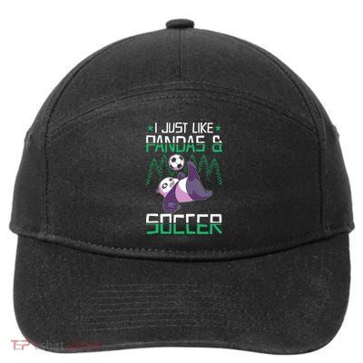 Panda Soccer I Just Love Pandas And Playing Soccer 7-Panel Snapback Hat