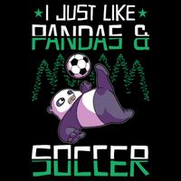 Panda Soccer I Just Love Pandas And Playing Soccer Drawstring Bag