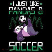 Panda Soccer I Just Love Pandas And Playing Soccer Premium T-Shirt
