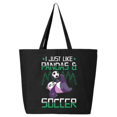 Panda Soccer I Just Love Pandas And Playing Soccer 25L Jumbo Tote