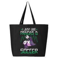 Panda Soccer I Just Love Pandas And Playing Soccer 25L Jumbo Tote