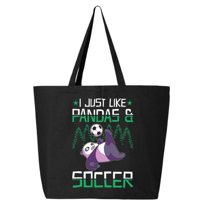 Panda Soccer I Just Love Pandas And Playing Soccer 25L Jumbo Tote