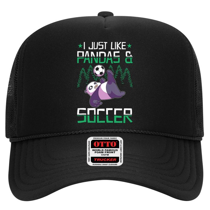 Panda Soccer I Just Love Pandas And Playing Soccer Hat