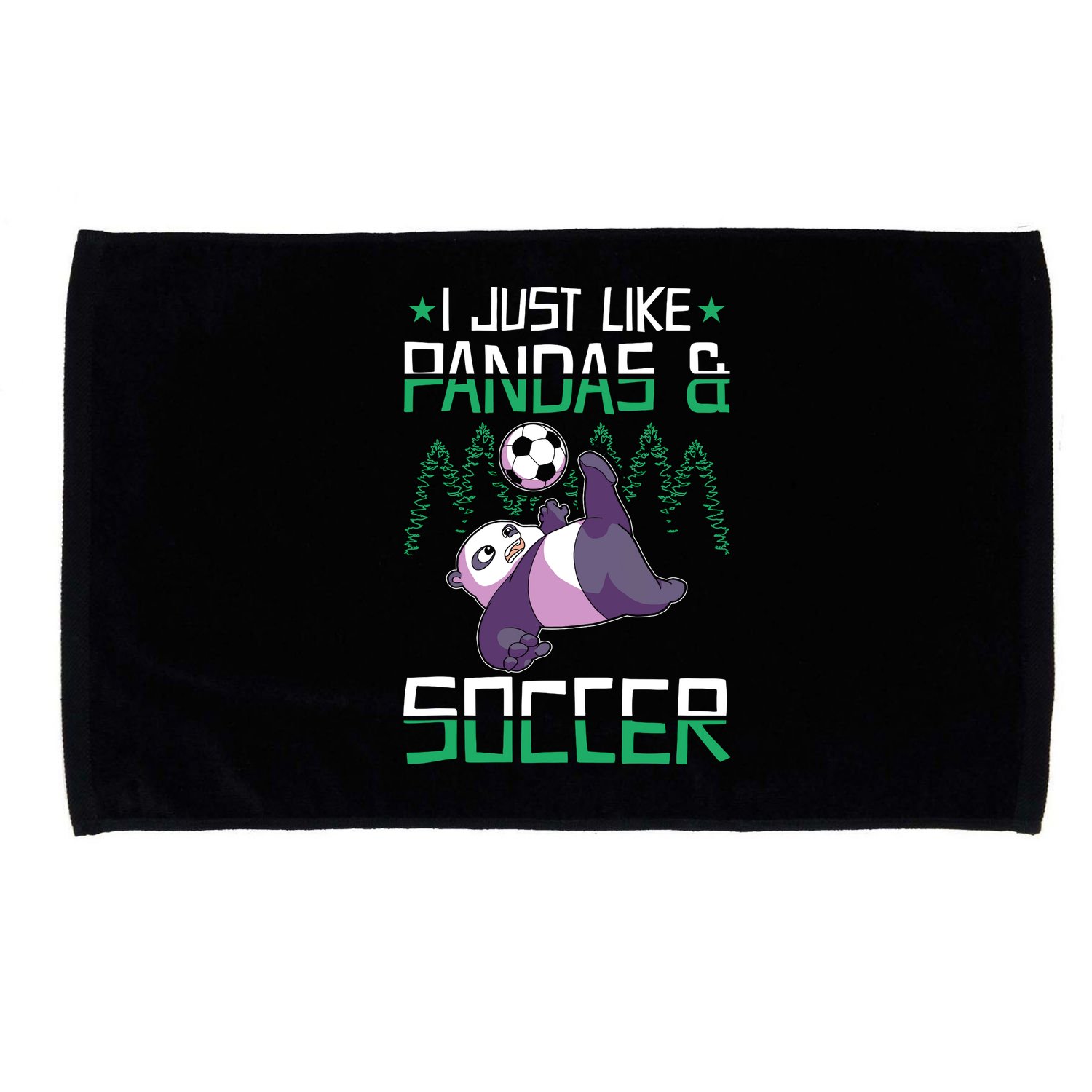 Panda Soccer I Just Love Pandas And Playing Soccer Microfiber Hand Towel