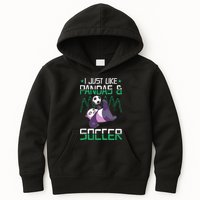 Panda Soccer I Just Love Pandas And Playing Soccer Kids Hoodie